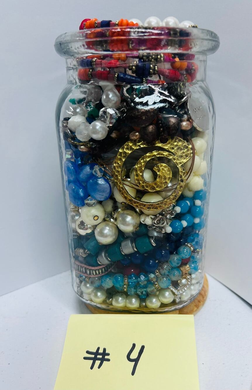 Mystery Jewelry Jar - Costume Vintage Modern Lot 4